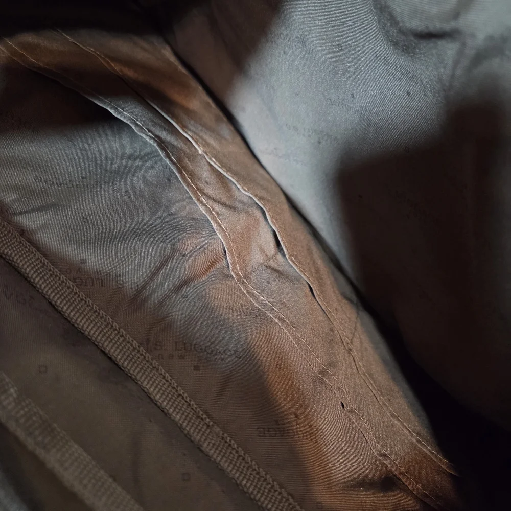 U.S.LUGGAGE BRAND Brown Leather and Canvas LAPTOP BRIEFCASE